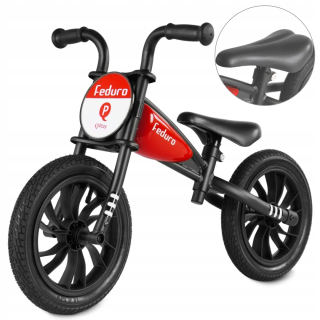 Balančný bicykel Qplay feduro 12" čierna, červená